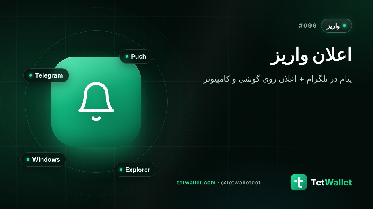 از هر واریز همان لحظه باخبر شوید